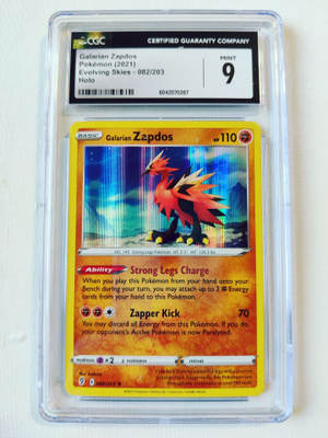 Galarian Zapdos Evolving Skies 082/203 CGC 9