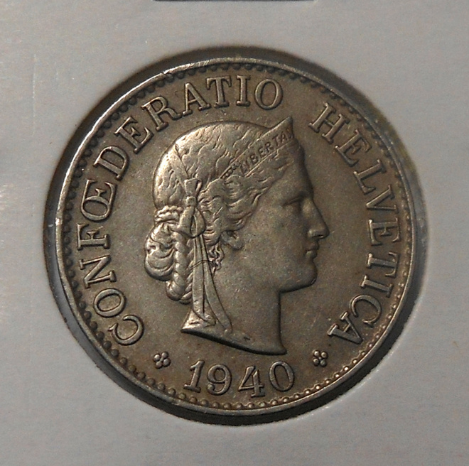 Switzerland. 10 rappen 1940.
