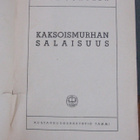 Will Oursler: Kaksoismurhan salaisuus, Tammi 1948. 212 s. - pikkukuva 5