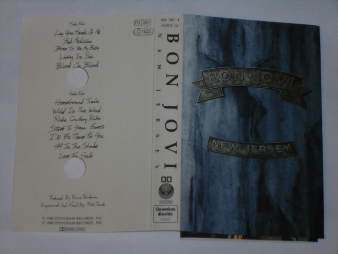 C-kasetti - BON JOVI - New Jersey - 1988 EX+
