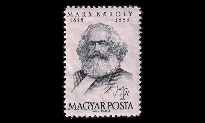 Unkari 1305C ** Karl Marx (11½:12) (1953)