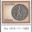 Ål 1984 Yleismerkki 10,00 mk välilöpari numero ** LaPe 006 - pikkukuva 1
