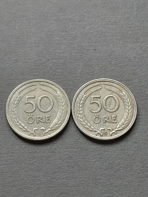 Ruotsi 50 öre 1940,2kpl