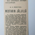 Mainoskirjanmerkki H.V. Morton Mestarin jäljillä Otava - pikkukuva 2