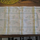 VINTAGE PIENI PÄÄSIÄIS KAITALIINA PELLAVA ? 67 x 38cm - pikkukuva 3