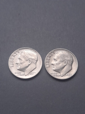 USA one dime,1977, 2KPL