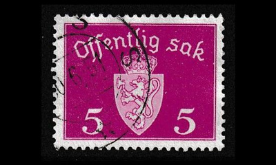 Norja 33 o Virkamerkki 5 öre (1939)