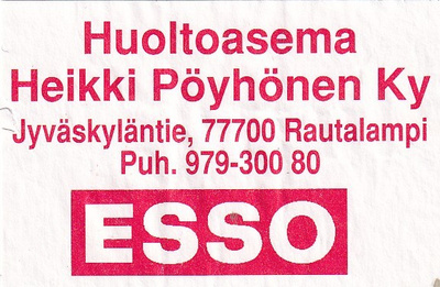 Rautalampi, Heikki Pöyhönen Ky . ESSO   s7/1