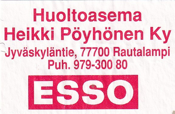 Rautalampi, Heikki Pöyhönen Ky . ESSO   s7/1