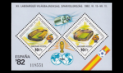 Unkari 3545-6BL155 ** Jalkapallon MM-kisat Espanja (1982)