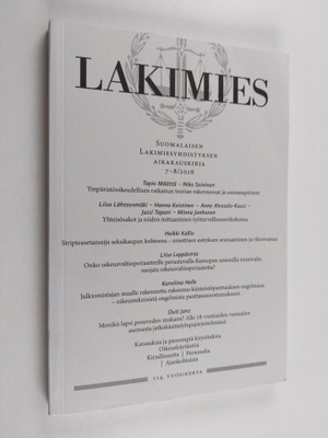 Lakimies 7-8/2016