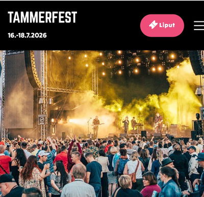 Tammerfest VIP lippu lauantai 18.7.2026