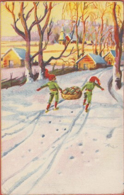 Eeli Jaatinen Tontut kantavat lahjakoria