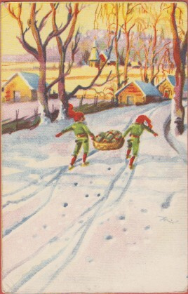 Eeli Jaatinen Tontut kantavat lahjakoria