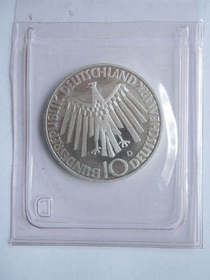 Saksa 10 mark 1972 Olympia hopeaa