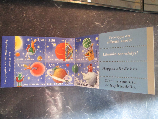 POSTITUORE POSTIMERKKIVIHKO 6 KPL X 3.50 MK ILM. 12.1.2000
