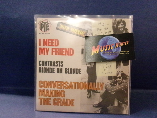 CONTRASTS BLONDE ON BLONDE - I NEED MY FRIEND M-/M- 7"