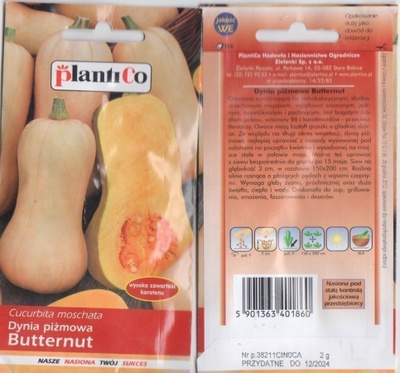 Kurpitsa "Butternut" siemenet # 12.2024 -70%!!!