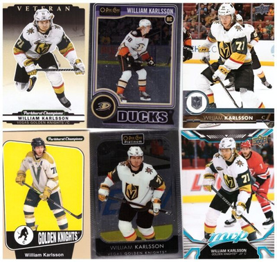6 x WILLIAM KARLSSON Ducks, Vegas Golden Knights