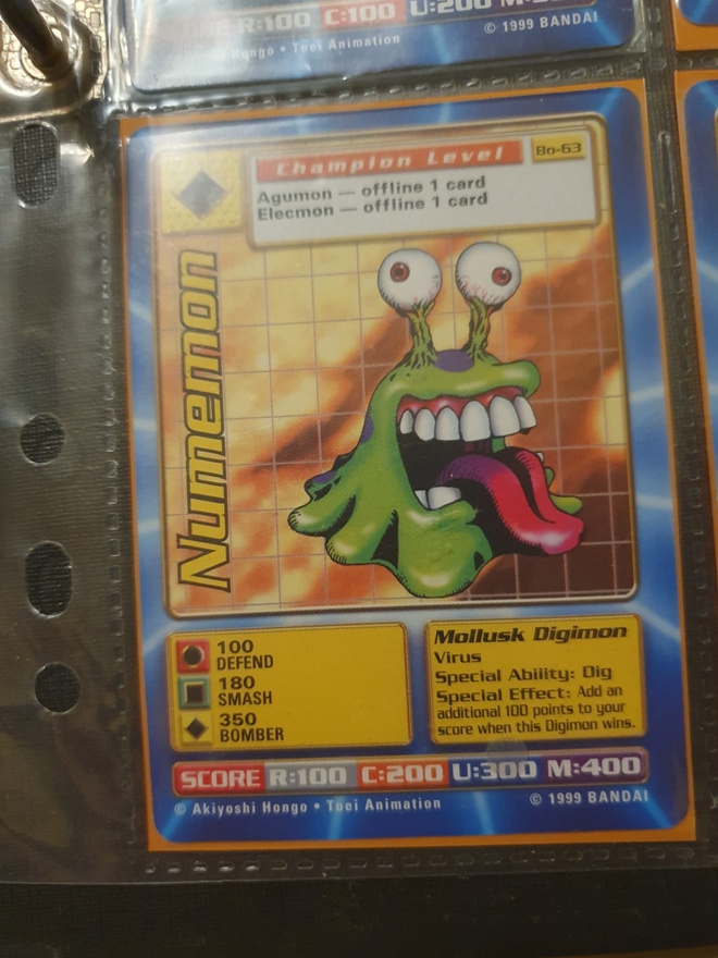 1999 Bandai Digimon - Non Holo card Bo-63 M