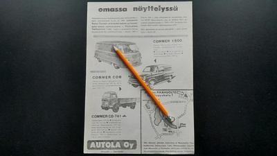 Commer 1500 / COB / CD-741 autojen esite 1960