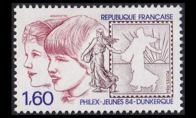 Ranska 2440 ** Nuorisopostimerkkinäyttely (1984)