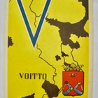 VANHA Postikortti V Voitto Karjala Vaakuna Kartta Sota-aika - pikkukuva 1