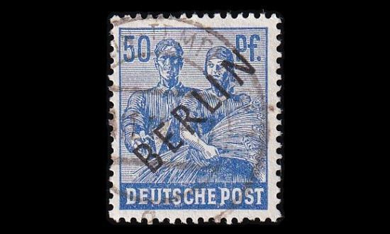 Berlin 13 o Musta päällepainama 50 Pf (1948)