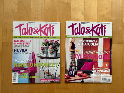 Talo ja Koti lehdet, 2 kpl ( 2/2000 ja 1/2001 )