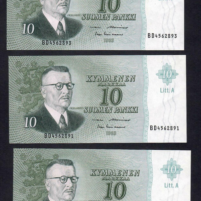 10mk 1963 litt.A BD ALE-Lin 3kpl