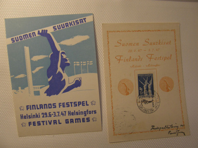 1947 SUURKISAT 2 eril erikois korttia */o