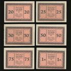 Saksa Notgeld 20, 25, 30, 50, 75 Pfg, 1 Mk, Lund-Schobuell - pikkukuva 2