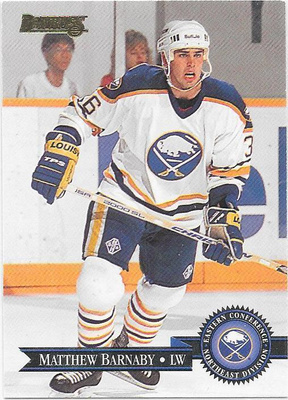 1995-96 Donruss #383 Matthew Barnaby Buffalo Sabres gooni