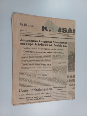 Kansan lehti n:o 140/1943 : kesäkuun 22 p:nä