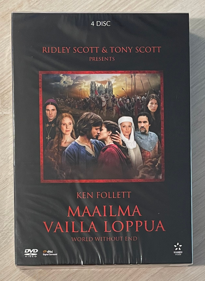 Ken Follett: MAAILMA VAILLA LOPPUA (2012) 4DVD (UUSI)