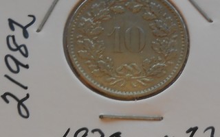 SVEITSI  10 Rappen  v. 1970  KM#27  Circ