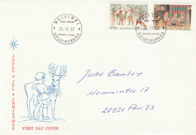 FDC, 25.10.1982, Joulu
