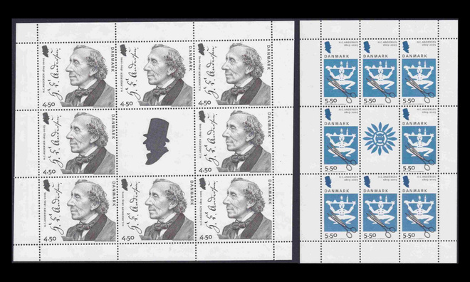 Tanska 1396-7kb ** Hans Christian Andersen 200v (2005)