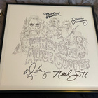 Alice Cooper + alkuperäisbändin nimmarit (kehystetty) - pikkukuva 1