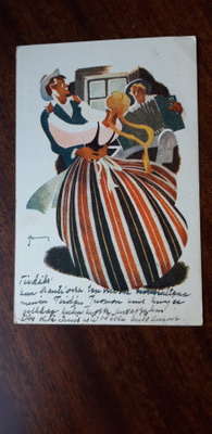 Poika Vesanto, sotilaspostikortti, sarja 24 tanssipari v. 43