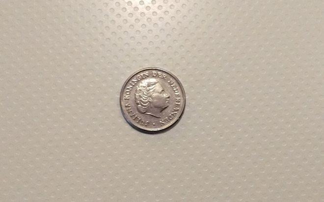 Kolikko vuodelta 1967, Alankomaat,  10 cent