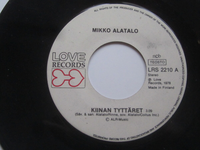 Mikko Alatalo: Kiinan Tyttäret 7" single  1978