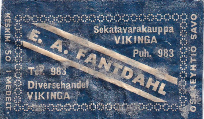Sekatavarakauppa VIKINGA, E. A. Fantdahl    b578