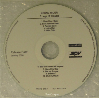 Stonerider • Three Legs Of Trouble PROMO CD