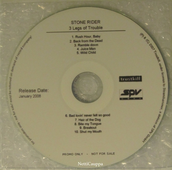 Stonerider • Three Legs Of Trouble PROMO CD