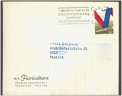 Hollanti Mi 941 kirje Suomeen