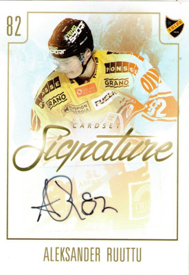 2017-18 Cardset ALEKSANDER RUUTTU KalPa Ässät signature