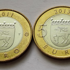Suomi 5 eur, maakuntaraha+maakuntien rakenn. Ahvenanmaa, unc - pikkukuva 2