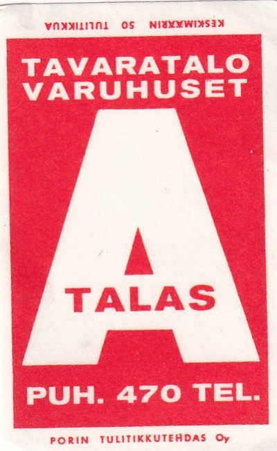 TALAS. Tavaratalo vuruhuset b472