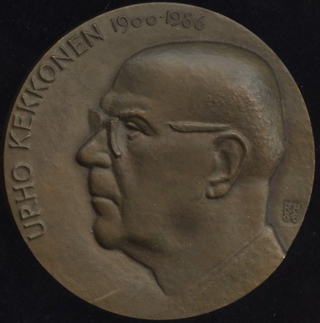 Mitali Urho Kekkonen pronssi vuodelta 1986